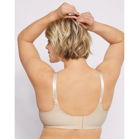 Bali Double Support‎ Cotton Wirefree Bra, Soft Taupe, Size 38C - Picture 2 of 7